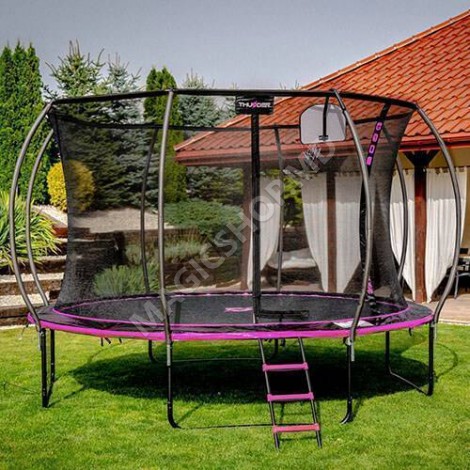 Trambulina Ultra 312 cm, plasa interioara, albastra, roz